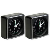 radio controlled analogue alarm clocks 2 save 2 black and black