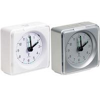 Radio-controlled Analogue Alarm Clocks (2 - SAVE £2), Silver and White