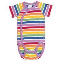Rainbow Stripe Newborn Baby Bodysuit - Multi-coloured quality kids boys girls