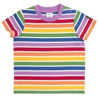 Rainbow Stripe Baby T-shirt - Multi-coloured quality kids boys girls