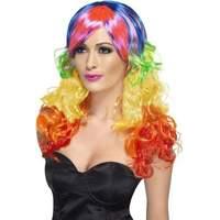 rainbow curl wig