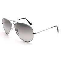 Ray-Ban 8041 Aviator Titanium Shiny Silver Polarised Sunglasses