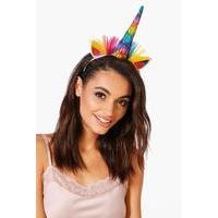 Rainbow Unicorn Netted Headband - multi