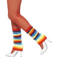 rainbow striped leg warmers