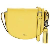 ralph lauren dryden caley mini saddle womens shoulder bag in yellow