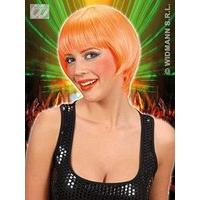 rave neon orange wig for hair accessory fancy dress