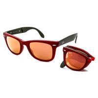 ray ban rb4105 wayfarer folding flash lenses sunglasses 6050z2