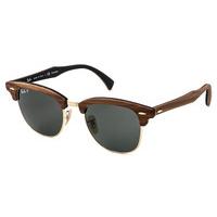 Ray-Ban RB3016M Clubmaster Wood Polarized Sunglasses 118158