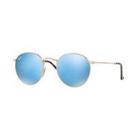 ray ban rb3447n round flat lenses sunglasses 0019o