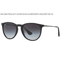 RAY-BAN ERIKA 4171 622/8G BLACK RUBBER/GREY GRADIENT SIZE 54