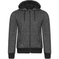 rammer sherpa lined hoodie in charcoal fleck dissident