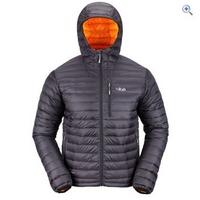 rab microlight alpine mens jacket size l colour grey orange