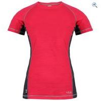 Rab MeCo 120 Short Sleeve Women\'s Tee - Size: 12 - Colour: DRAGONFRUIT