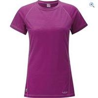 rab meco 120 short sleeve womens tee size 8 colour diva