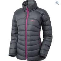 rab cirque womens down jacket size 10 colour grey and black