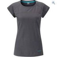 rab womens runout tee size 14 colour grey and black