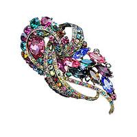 rainbow color gemstone crystal brooch for women mothers day wedding pa ...