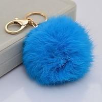 rabbit fur ball keychain car ornaments plush fur bag cute female key c ...