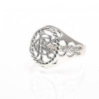 rangers fc silver plated crest ring small