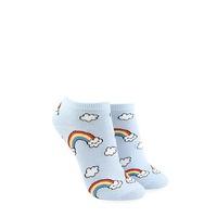 rainbow cloud ankle socks