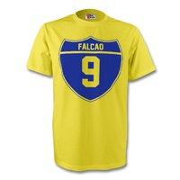 radamel falcao colombia crest tee yellow