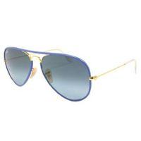 Ray-ban Aviator Full Colour Sunglasses Rb3025jm 001/4m Light Blue/ Gradient Blue
