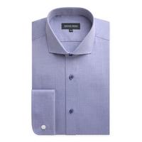 Racing Green Royal Blue Leadenhall Herringbone Shirt 17.5 ROYAL