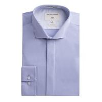 Racing Green Blue Basketweave Tailored Fit Shirt 15 SMOKE