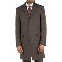 Racing Green Charcoal Heritage Check Overcoat 46R Grey