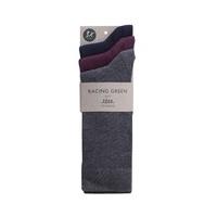 Racing Green Cast 3 Pack Rib Socks NS MULTI COLOURED