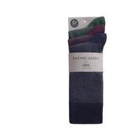 racing green manuel 3 pack herringbone socks 7 11 multi coloured