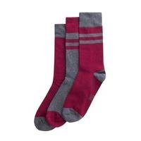 racing green 3 pack red grey socks ns red