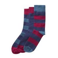 racing green 3 pack red blue stripe socks ns navy