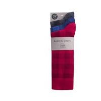 Racing Green Rio Pk 3 Check Design Socks 7-11 MULTI COLOURED