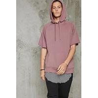 raw short sleeve hoodie