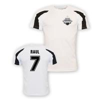 raul real madrid sports training jersey white