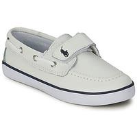 ralph lauren sander ez boyss childrens boat shoes in white