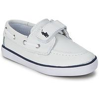 Ralph Lauren SANDER EZ boys\'s Children\'s Boat Shoes in white