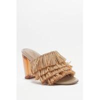 Raffia Lucite Heels, ASSORTED