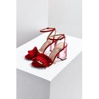 Rachel Lucite Heels, RED