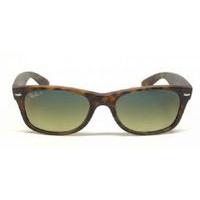 Ray-ban New Wayfarer Sunglasses Rb2132 894/76 Matte Havana/ Polarised Blue/ Green Mirror