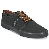 ralph lauren faxon low mens shoes trainers in black