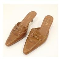 Ralph Lauren size 5/38 tan leather slip on mules