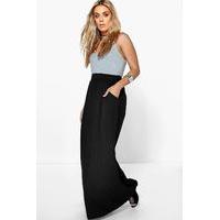 Rae Pocket Front Jersey Maxi Skirt - black