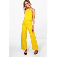 Rachel High Neck Sleeveless Jumpsuit - freesia