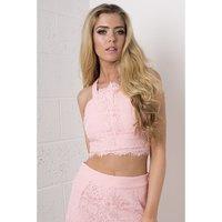 Racer Style Eyelash Crop in Pink