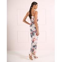 RACHEL - Coral Navy Floral Print Jumpsuit