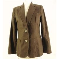 Ralph Lauren Size 8 Coffee Brown Linen Jacket