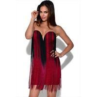 RARE Ombre Fringe Bandeau Dress