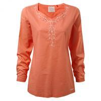 rayna long sleeved top bright papaya